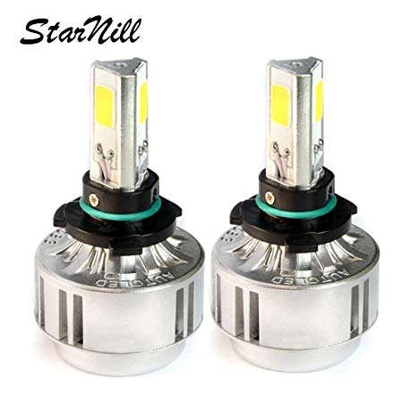 Starnill LED Headlight Conversion Kit - All Bulb Sizes - 72W 6600LM COB LED - Replaces Halogen & HID Bulbs (9005)