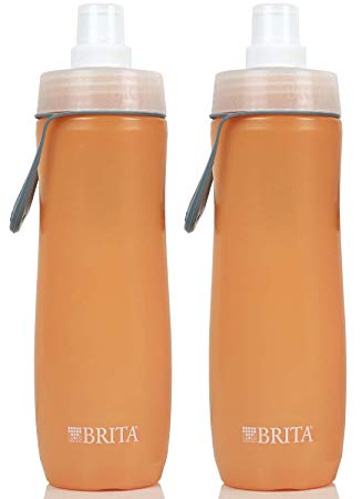 Brita 20 Ounce Sport Water Bottle with 2 Filters BPA Free 2 Pack