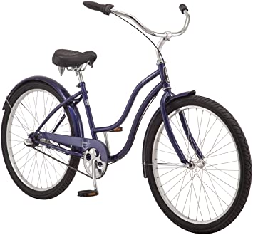 Schwinn Huron and Mikko Adult Beach Cruiser Bike, Featuring 17-Inch/Medium Steel Step-Over Frames, 1-3-7-Speed Drivetrains