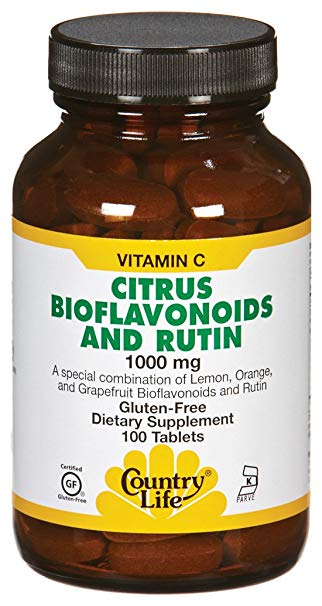 Country Life - Citrus Bioflavonoids and Rutin Complex - 1000 mg, 100 Tablets