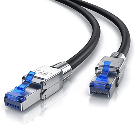 Primewire – 1m CAT 8 Ethernet Cable – 8.1 Standard Class 1 - Cat8 Gigabit Lan Network cable RJ45 – 40 Gbit s – S FTP PIMF Shielding - High Speed Patch Cable – UTP – Switch Router Modem