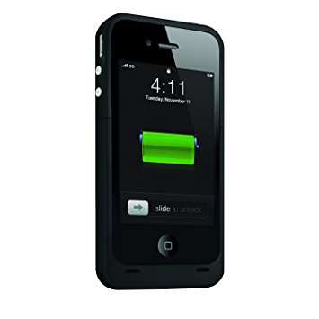 iPhone 5 Battery Case Extended Back up Power Bank External Protective Charger Pack for Iphone 5 5s Fast Charging Port Station Slim Fit Slider Design Full Body Protection On/off Switch LED Battery Level Indicator Compatible with All Carriers. (Black)