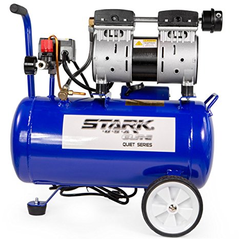 Stark Ultra Quiet & Oil-Free 1.0 HP Air Compressor w/ 6.3 Gallon Steel Tank