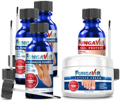Fungavir: The Effective Nail Fungus Solution (3 bottles   1 nail protein   1 cuticle cream)