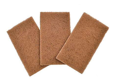 Full Circle Neat Nut Walnut Shell Scouring Pads, Non-Scratch, Set of 3