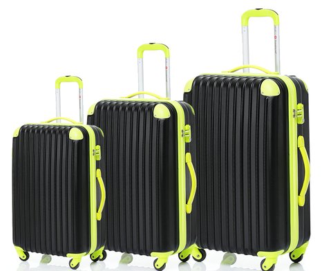 Travelhouse 3 Piece PC ABS Spinner Luggage Set with TSA Lock