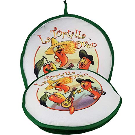 10" Tortilla Warmer Keeps Tortillas FRESH AND WARM FOR OVER 1 HOUR! Singing peppers tortilla pouch keeps corn & flour tortillas warm from the skillet, pan, grill or microwave!
