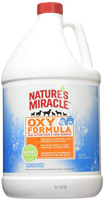 Nature's Miracle Oxy Stain and Odor Remover, Fresh Scent, 1 Gallon