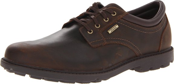 Rockport Men's Rugged Bucks Plain Toe Waterproof Oxford Shoe