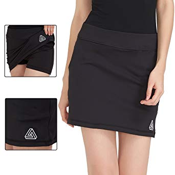 DOMICARE Women Active Athletic Skorts with Pockets - Lightweight Quick Dry Skirt with Short for Workout Sports