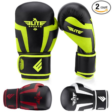 Elite Sports NEW ITEM Standard Kickboxing, Muay Thai Sparring Training Boxing Gloves