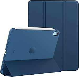 MoKo for iPad Air 6th Generation 11 Inch Case M2 2024/ iPad Air 5th Gen Case 2022/ iPad Air 4th Gen Case 2020,iPad Air 11'' Case with Translucent Hard Back Cover,iPad Air 6/5/4 Case,Dark Sea Blue