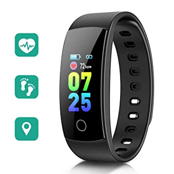 STOON Fitness Tracker, 0.96inch Color Screen Heart Rate Fitness Watch with Blood Pressure Monitor, Waterproof Smart Pedometer Watch Sleep Monitor with Step Counter for Kids Women and Men