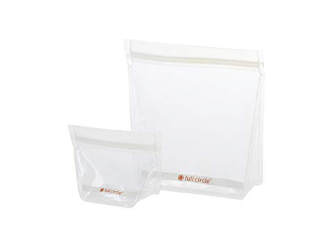 Full Circle ZipTuck Reusable Plastic Bags Mini & Travel Set, Clear