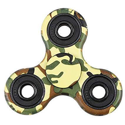 EVERMARKET New Style Premium Tri-Spinner Fidget Toy With Premium Hybrid Ceramic Bearing -Green Camo