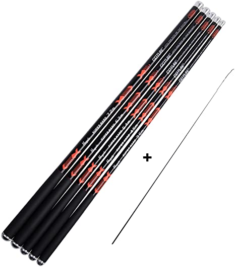 Goture //Tenkara Fishing Rod//Stream Rod 1 Piece Carp Fishing Pole, Carbon Fiber Ultralight Telescopic Fishing Rod 10FT 12FT 15FT 18FT 21FT 24 FT  Free Tip Set(Top 3 Segments)