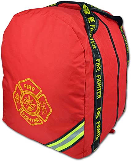 Lightning X Deluxe Fireman Firefighter Boot-Style Turnout Step in Bunker Gear Bag - RED