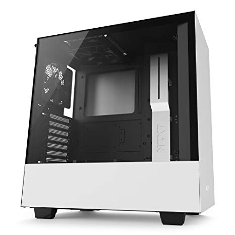 NZXT H500 ATX Computer Case, CA-H500B-W1, White/Black