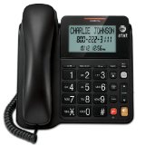ATampT CL2940 Corded Phone with Speakerphone Extra-Large Tilt DisplayButtons Caller IDCall Waiting and Audio Assist Black