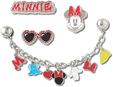 Crocs Disney Mickey Mouse Collection Multi Packs Shoe Charms, Minnie Elevated 2, 5 Pack