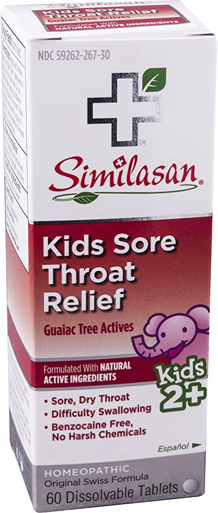 Similasan Kids Sore Throat Relief Tablets, 60 ct