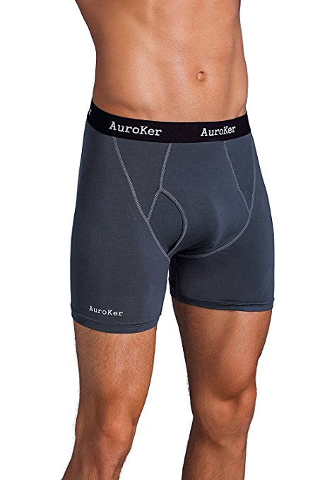 AuroKer Men's Boxer Briefs Breathable Bamboo Fiber Trunks Underwears Men