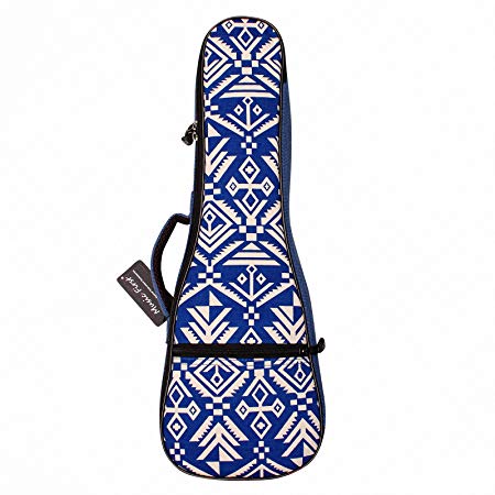 MUSIC FIRST cotton Vintage style 21 inch Soprano"Blue Aztec" Ukulele case ukulele bag ukulele cover