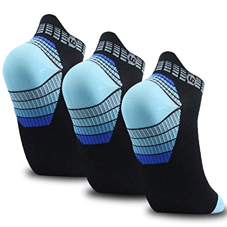 Compression Running Socks Low Cut No Show Athletic Socks Ankle Socks for Men and Women