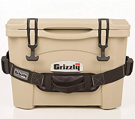 Grizzly 15 Qt Heavy Duty Ice Retention Cooler Ice Chest - Desert Tan - Made in USA