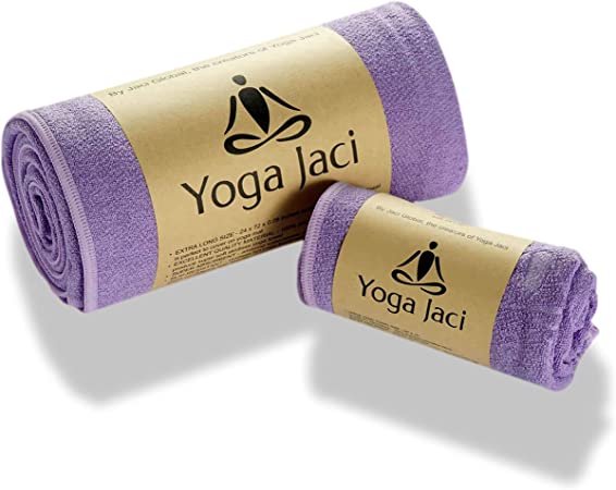 Yoga Jaci Yoga Towel - Non Slip - Sweat Absorbent - Microfiber Soft Towels - for Hot Yoga, Pilates, Mat, Workout, Gym, Travel