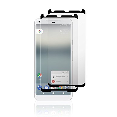 SoMi 2-Pack Google Pixel 2 XL (2017) HD Clear Tempered Glass Screen Protector w/ install Tabs, 9H Hardness, Premium Protection Shield, Anti-Fingerprint, Bubble Free, 3D Touch Compatible, Case-Friendly