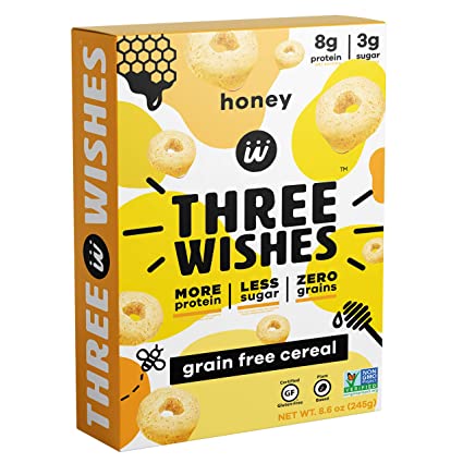 Three Wishes, Cereal Grain Free Honey, 8.6 Ounce