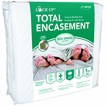 JT Eaton 80QUBOX Lock-Up Total Encasement Bed Bug Protection for Queen Size Box Spring