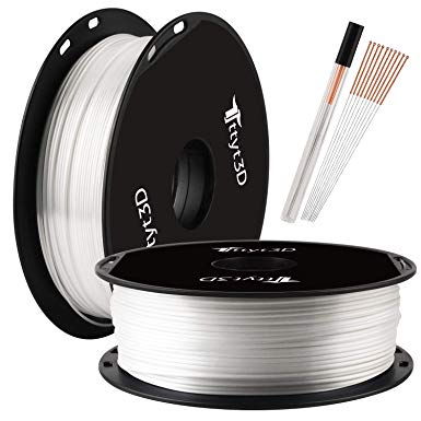 TTYT3D Silk White Pearl Feeling Shine 3D Printer PLA Filament 1.75mm, Glossy 3D Printing Material 1Kg 2.2lbs Spool Widely Compatible for FDM 3D Printer