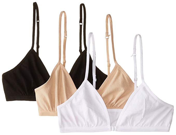 Fruit of the Loom Big Girls' CottonConvertible Bralette(Pack of 3)