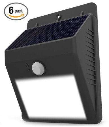 Solar Lights, Lampat Garden Waterproof Wireless Motion Sensor Light Outdoor Yard Deck Auto On/Off 6 pack