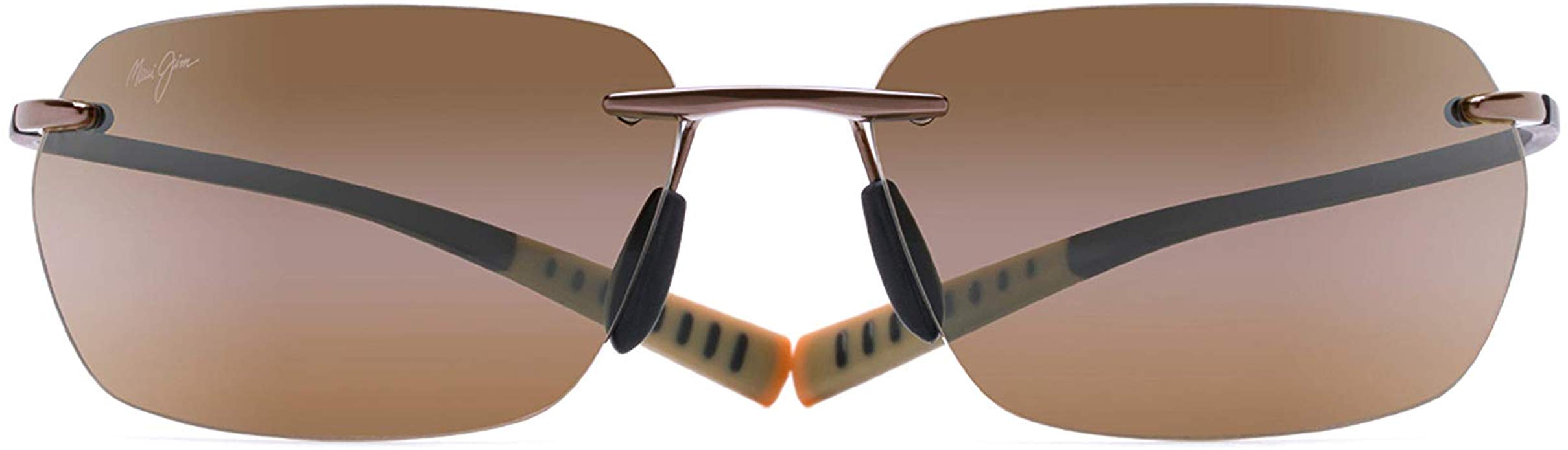 Maui Jim Sunglasses | Alaka'i H743 | Rimless Frame, Polarized Lenses, with Patented PolarizedPlus2 Lens Technology