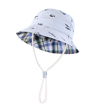 Home Prefer Toddler Boy Kids Sun Hat Cotton Bucket Hat Cute Dinosaur Fishing Hat