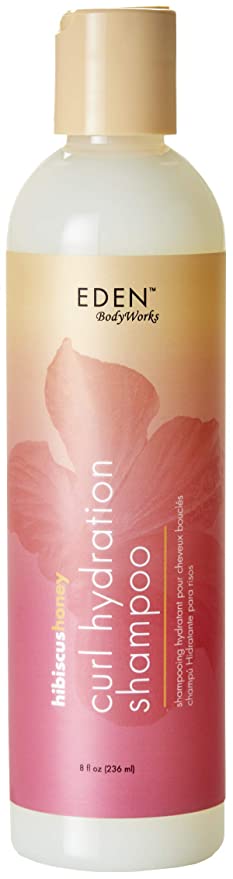 EDEN BodyWorks Hibiscus Honey Curl Hydration Shampoo | 8 oz | Glently Cleanse, Moisturize, Nourish & Soften Hair