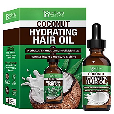 18actives Coconut Hydrating Hair Oil, 4 Fluid Ounce by 18 Actives