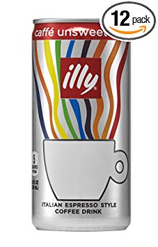 illy Caffe Unsweetened, 6.8 fl oz, 12 Pack