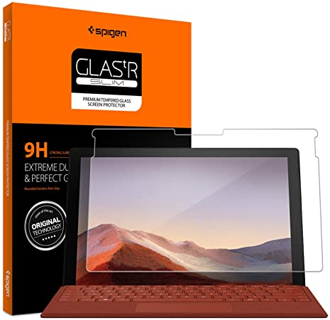 Spigen Tempered Glass Screen Protector Designed for Surface Pro 7 (12.3 inch / 2019) [9H Hardness/Case-Friendly]