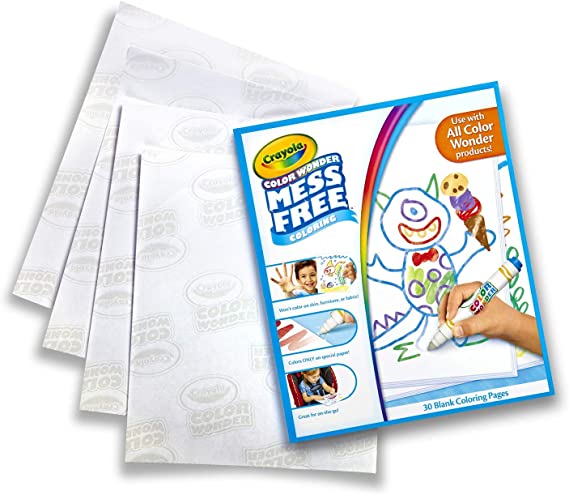 Crayola Color Wonder Mess free Coloring, Blank Coloring 30 Pages White