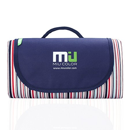 MIU COLOR® Foldable Large Picnic Blanket - Waterproof and Sandproof, for Outdoor,Beach,Camping(Single-deck Streak)
