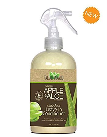 Taliah Waajid Green Apple & Aloe Nutrition Leave-In Conditioner, 12 oz - Strengthens & Moisturizes - Gentle for Daily Use