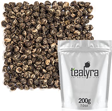 Tealyra - Imperial Jasmine Dragon Pearls - Loose Leaf Green Tea - Jasmine Green Tea with Pleasant Aroma and Tonic Effect - 200g (7-Ounce)