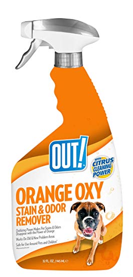 Out! PetCare 70062 Orange Oxy-Fast Stain and Odor Remover, Spray Bottle, 32-Ounce