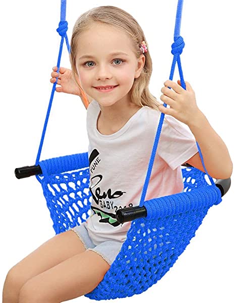 Hi-Na Kids Swing Seats Indoor Hand-Made Kids Swing with Adjustable Rope Outdoor Swing Seat Tree Swing Seat for Kids for Backyard Swing Seat for Kids for Playground Child Swing for Outside