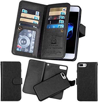 for iPhone XR Wallet Case, iPhone 10R Detachable Case, Soundmae Multi-Function 2-in-1 Magnetic Separable PU Leather Wallet Case Flip Cover with Credit Card Holder forApple iPhone Xr 6.1" 2018, Black