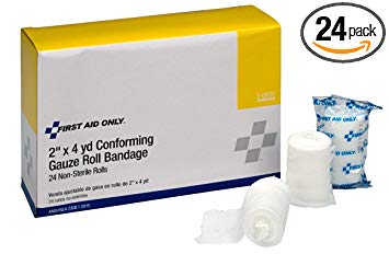 First Aid Only 5-6600 Stretch Gauze Bandage, 4-Yard Stretched Length x 2-Inch Width (Box of 24)